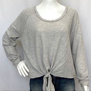 VINTAGE HAVANA TIE FRONT SWEATSHIRT